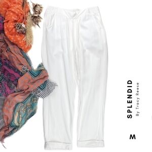 Splendid By Tracy Reese White Viscose Pants Sz Medium